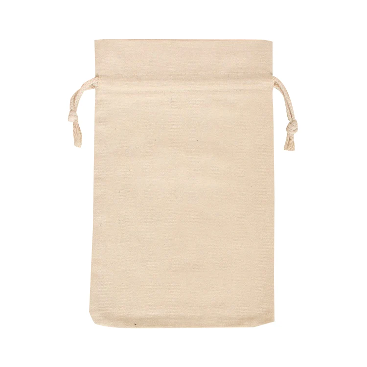 natural cotton drawstring bag