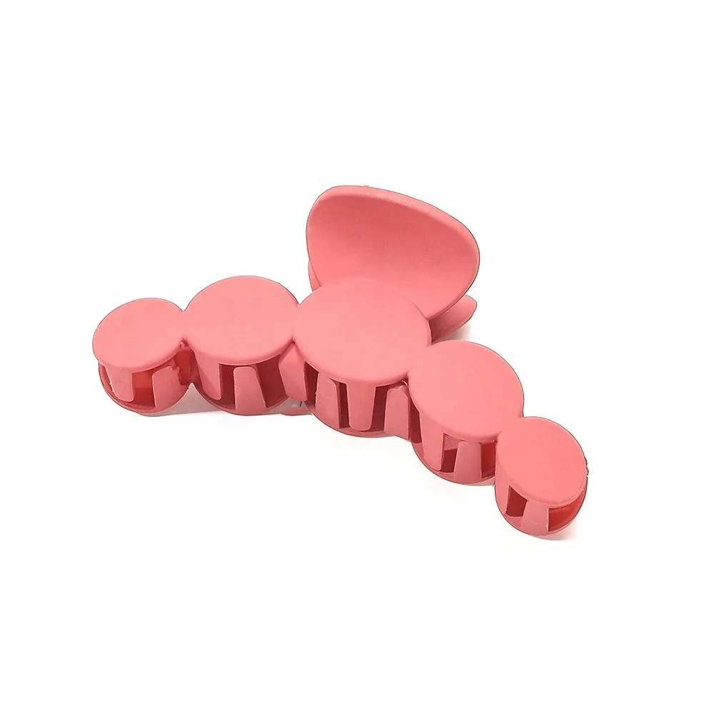 Simple Design Solid Color Plastic Hair Claw Korean Large Matte Hair Claw Clips for Woman Girls Thick Hair New Arrival