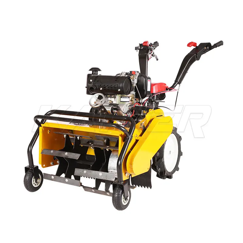 KATHER Macchina Agricola per la Rimozione delle Erbacce Motore a Scoppio/Diesel Motocoltivatore Rotativo Sarchiatrice per la Preparazione del Terreno e la Realizzazione di Solchi