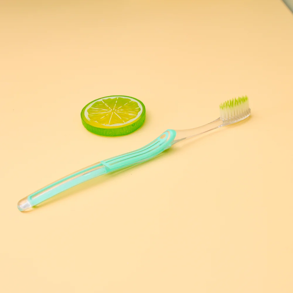 OEM Customized Ultra Soft PETG Handle Toothbrush with Blister Card Packaging Adult Color-Tipped Tapered Bristles for Home Use