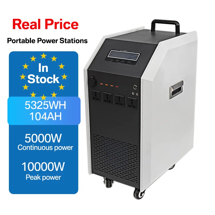 5000W AC Output Portable Energy Storage System Iron Case - 5325WH LiFePO4 Battery 220V 5000W Inverter