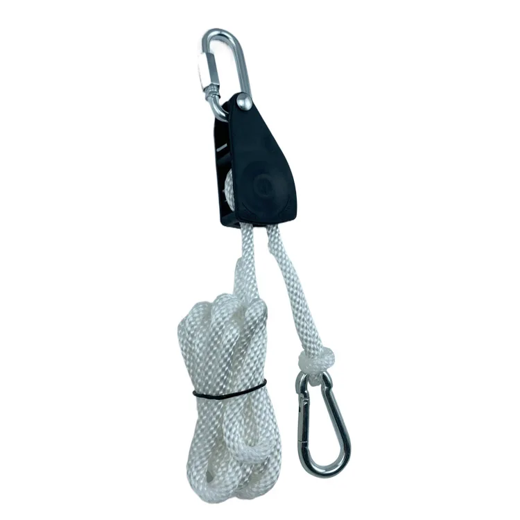 1/4" Rope Lock Rope Ratchet Ultra Tie Down for Boat Rope with Quick Link Connecting Hook details