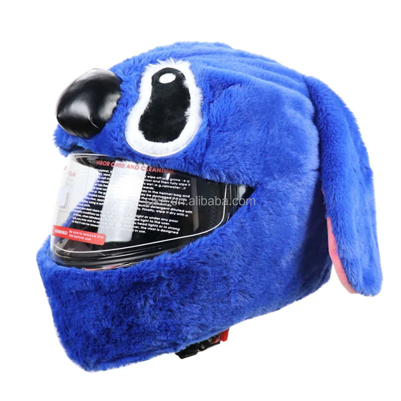 SLKE Big Discount Hot Sale Funny Stitch Pikachu Devil Rabbit Bunny Ears  Unicorn Stretchy Cartoon Animal Motorcycle Helmet Cover