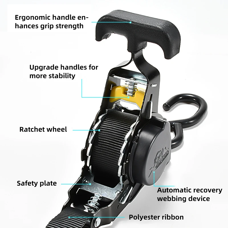 Double-hook barbed wire tensioner complete set of cargo securing straps wholesale price container cargo binding straps