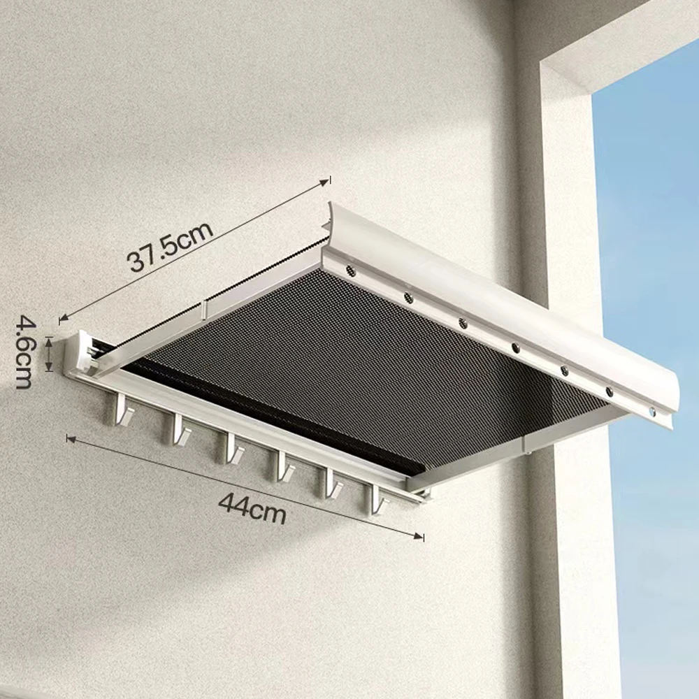 Foldable Clothes and Hat Rack Space-saving Solution Clothes Drying Rack Foldable with Hooks for Bathroom and Balcony