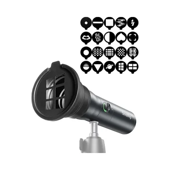 For SMALLRIG RGB LED Photography Flashlight 7500mAh Aluminum Alloy Patterned Ambient Light 4 Color Fill Light with 20 Patterned