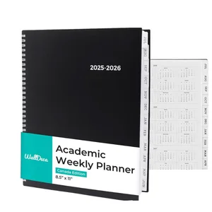 Student Daily Weekly Monthly Planner with Notes Pages Twin Wire Binding Polypropylene Cover for School and Office Use
