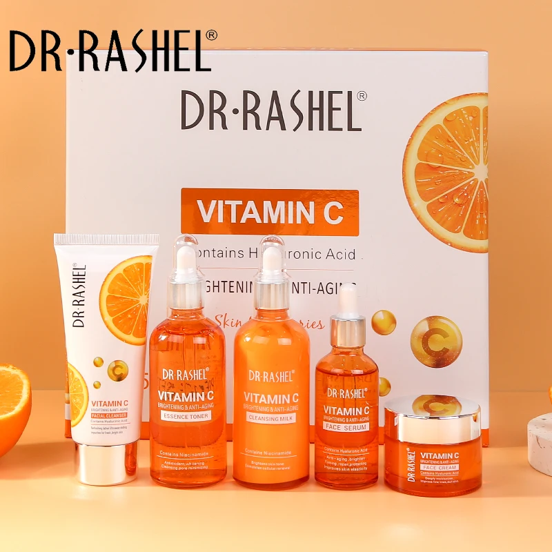 Hot sale DR RASHEL Vitamin C brightens whitening brightening anti-aging skin care set