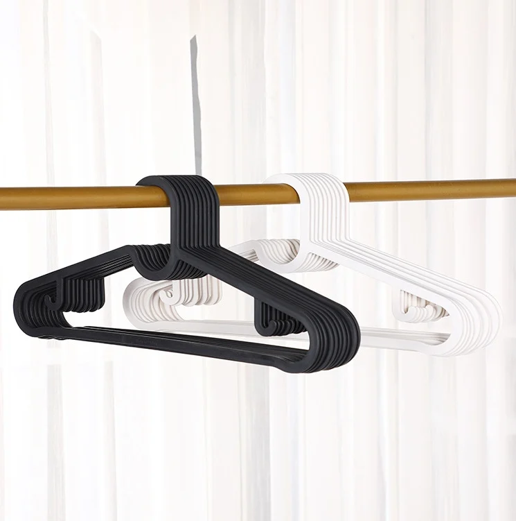 Modern Japanese Korean Coat Hanger with Plastic Coat Simple Traceless Style for Men and Women Bag-Friendly Coat Hanger