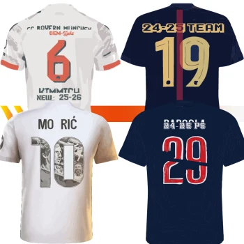2026 Real Club Team Top Spain Jersey Set for Men Yamal #9Strip2024 New Automated Cutting Football Uniform with OEM Service