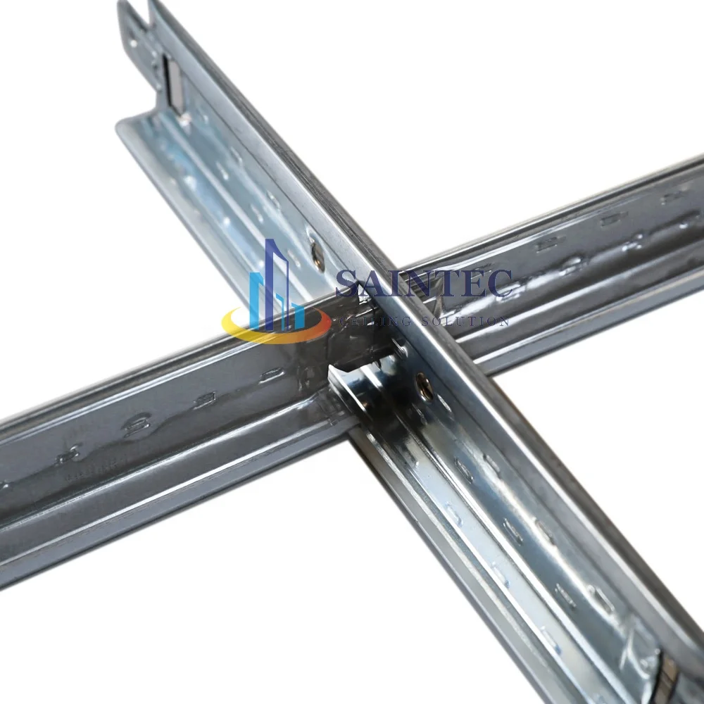 Modern Design 2 ft Ceiling T-Bar Suspended Paint Keel Frame Components Galvanized Steel Fireproof Grid Tee High Strength