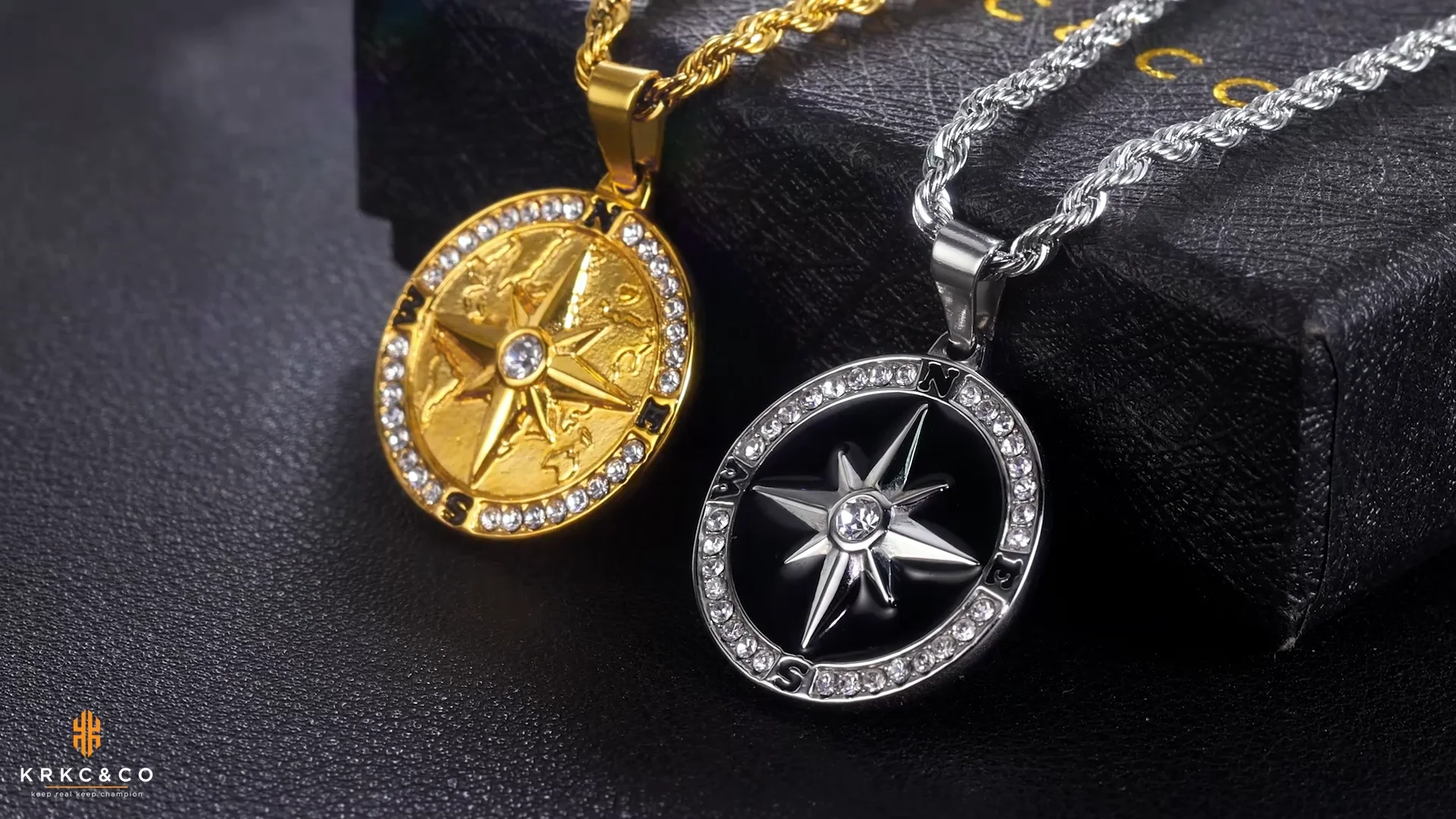 18k Gold Plated Round Coin Pendant Necklace For Men Women