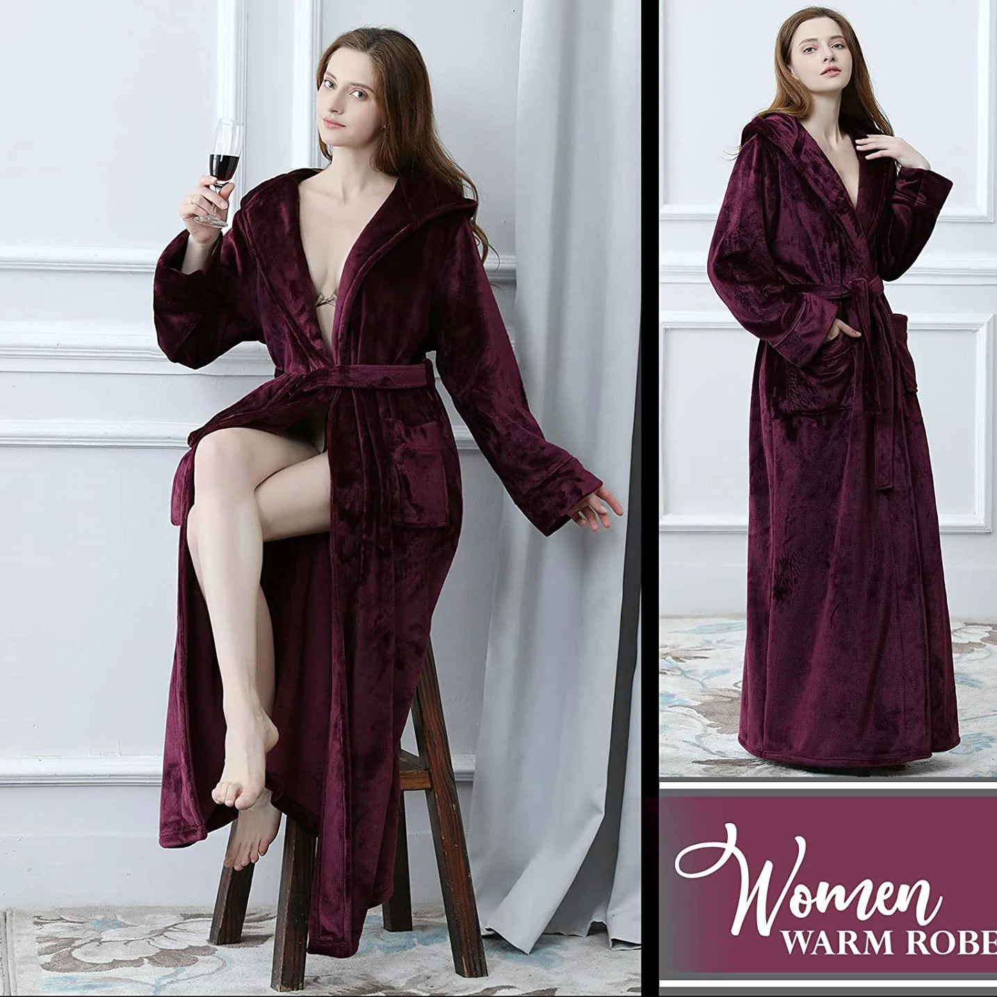 Custom Logo Luxury Bath Robes Hotel Dress Hooded Robe Women Flannel Fleece  Bathrobe For Winter - Buy Bath Robe For Women,Winter Robes Women,Thick Robe  Product on Alibaba.com