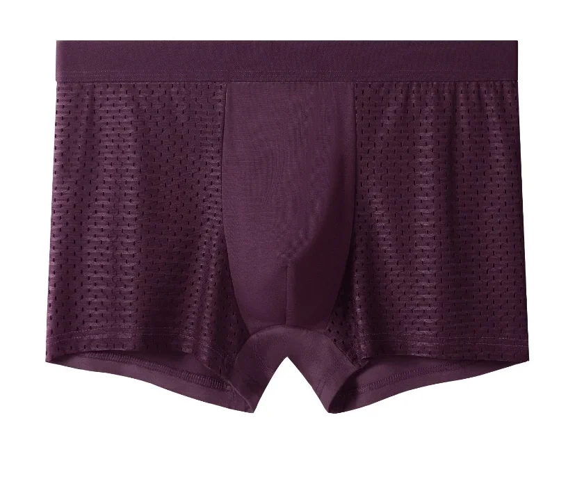 Latest Design Men Ice Silk Cooling Mesh Boxer Shorts Underwear Men Breathable Boxers