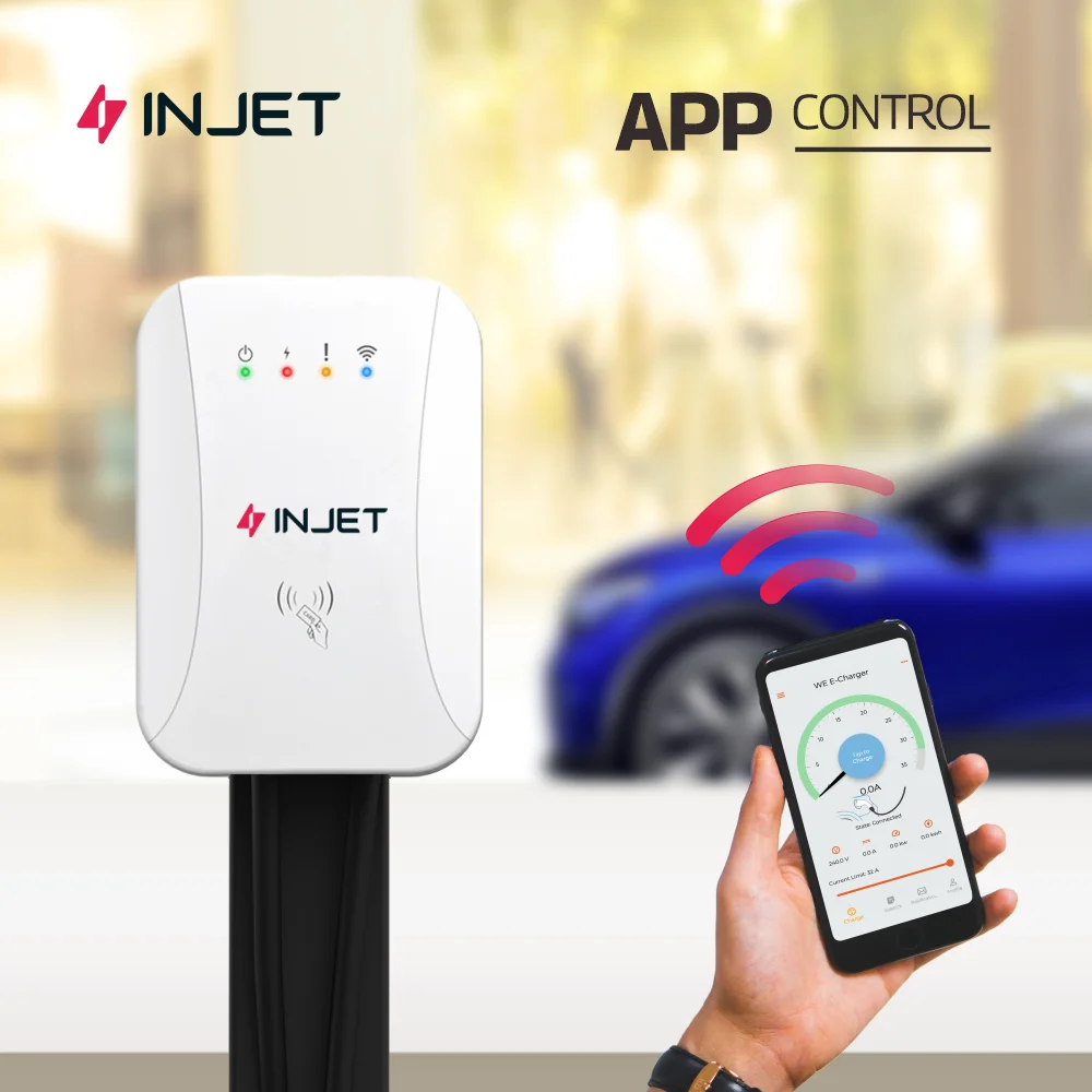 INJET New NEXUS Free Standing EV Charging Station Home Use 7KW 10KW Type 1 Level 2 IP65 220-400V 24-Month Warranty CE ROHS