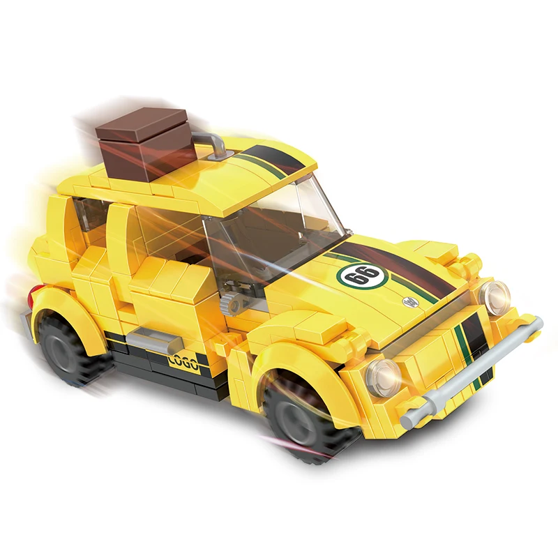 COGO  Kids Vehicle Blocks Toys Model Car Building Block Speed Racing Building Toys for Kids