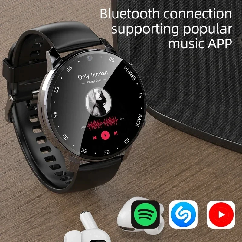 4G NET NEW H18 Global Android Smartwatch Men Dual HD Camera Full Touch Screen HeartRate IP67 Waterproof Smart Watch 64G SIM Call