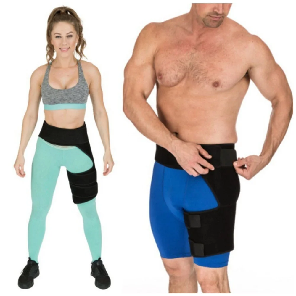 Compression Brace for Hip Sciatica Nerve Pain Relief Thigh Hamstring, Quadriceps, Hip Strap Sciatica Brace SI Belt for Men Women