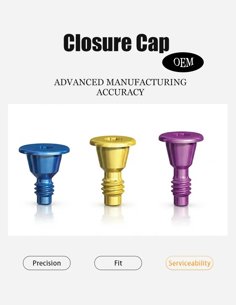 Nobel Dental Implant Abutment OEM Dental Fixture Healing Abutment Cementable Straight/Angled Abutment Impression Post Accessory supplier