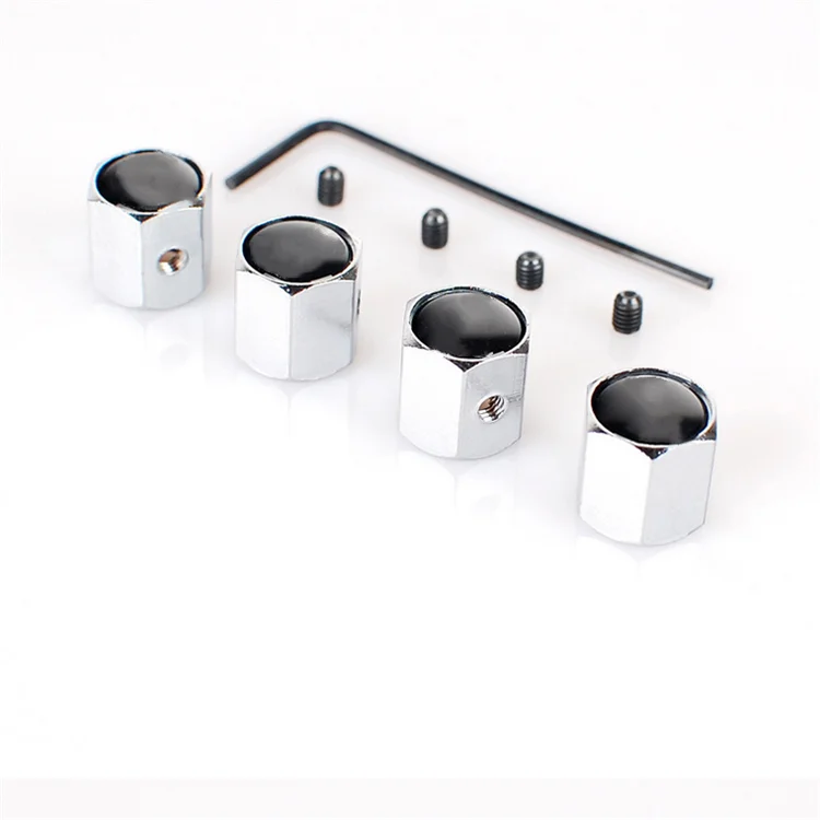 4 шт./компл. цинковый сплав металлов из черного хрома sheration Анти-кражи вентиля покрышек легковых автомобилей, пылезащитных колпачков