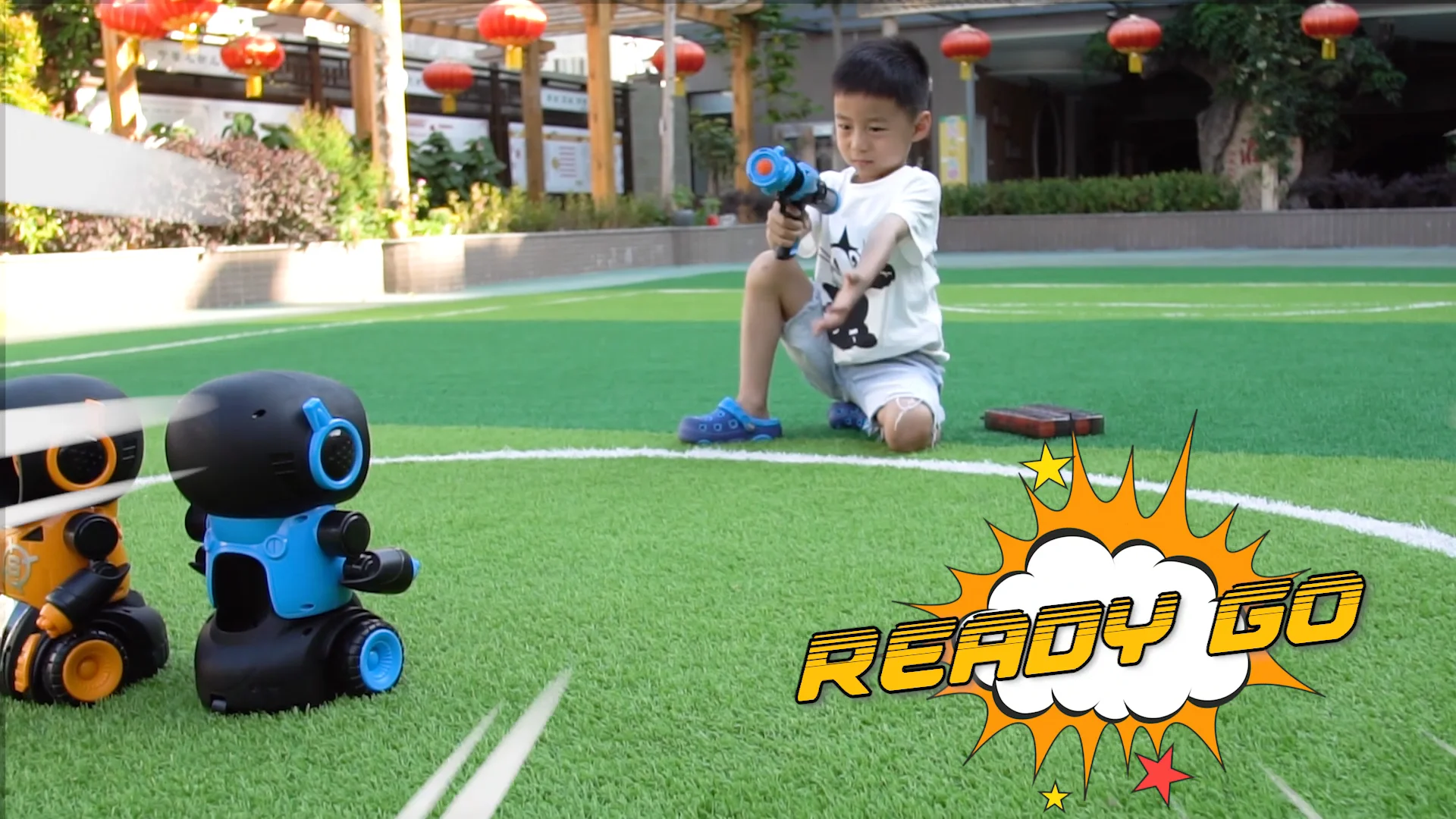 Electric Score Counting Robot Target Battle Shooting Game 2pcs Eva Air