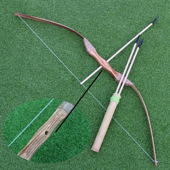 80 cm子供アーチェリー射撃セット竹弓と矢セットおもちゃ
