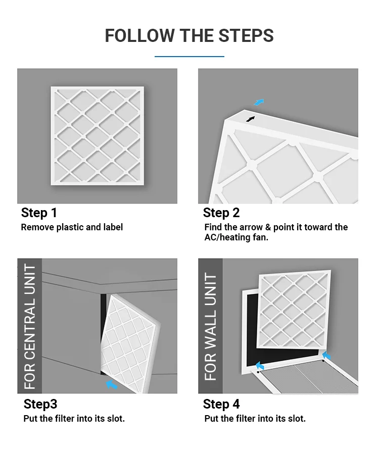 product replacement for hot selling customized merv 8 merv 11 merv 13 pleated cardboard frame ac furnace air filter-6