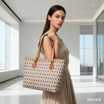 2025 Designer Custom Luxury Women's Open Tote Bag with Personalized Logo