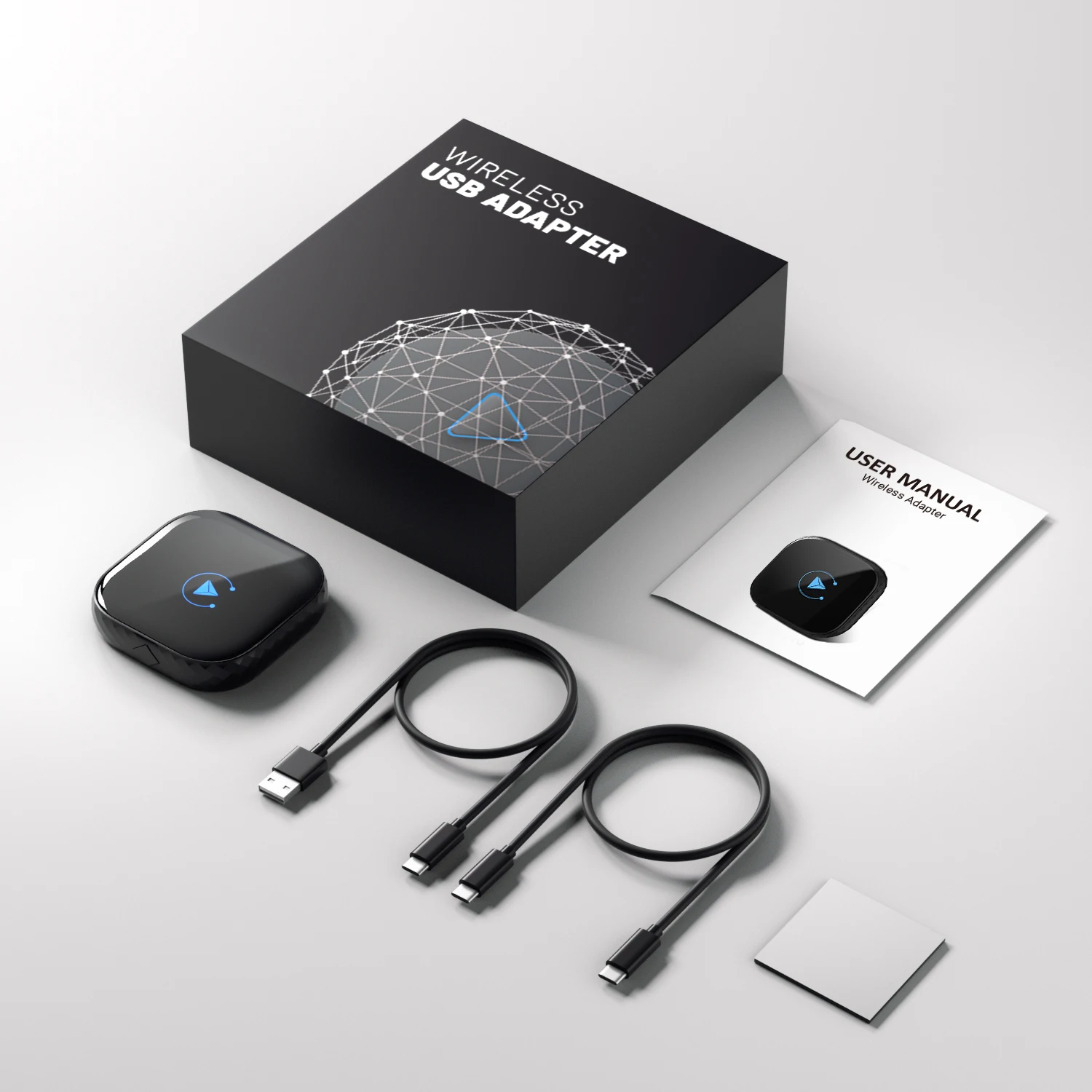 Ottocast EXP AiBox Wireless CarPlay & Android Auto Adapter - Stream YouTube, Includes Remote