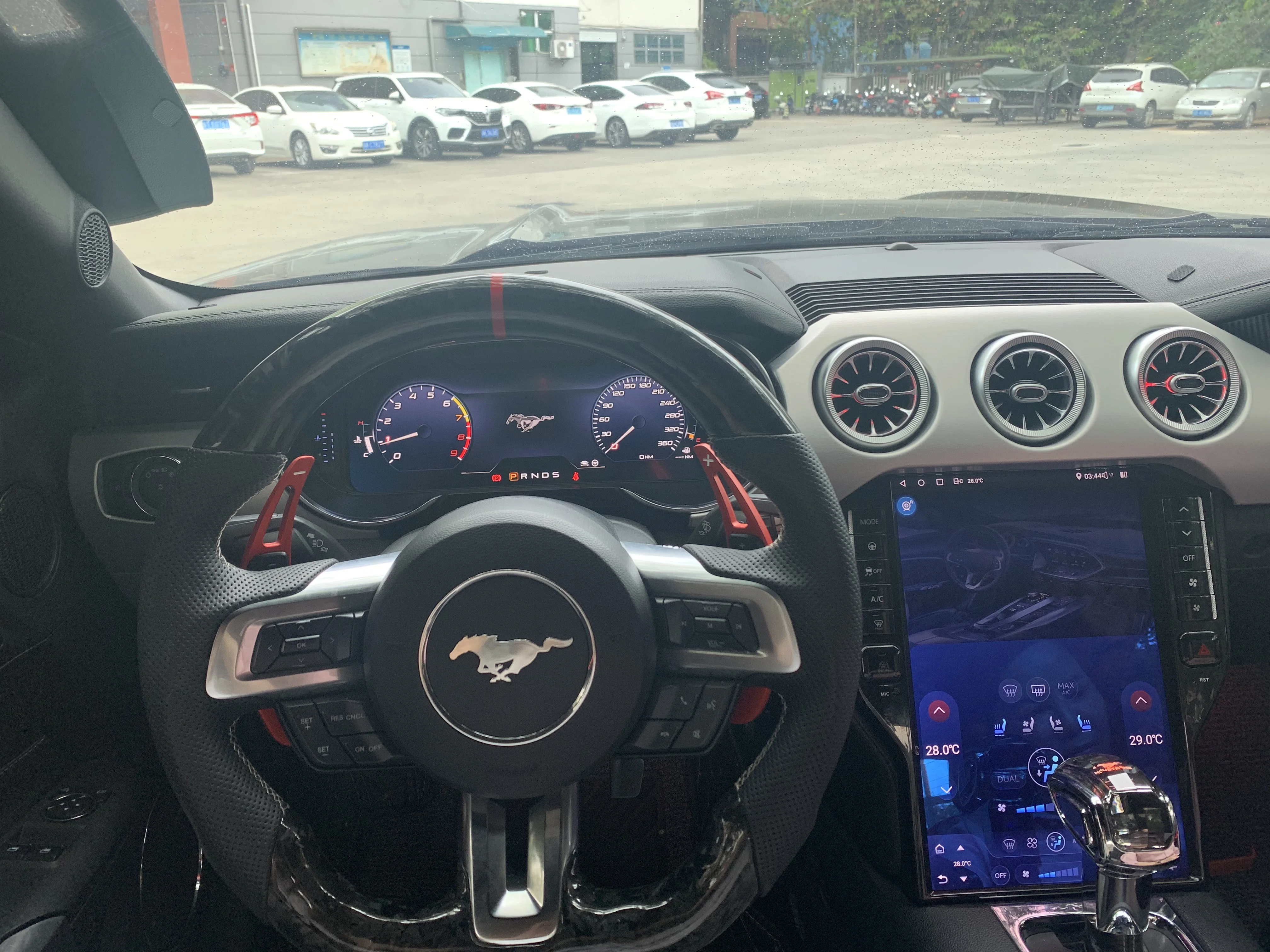 12.3" LCD Dashboard Panel Display Digital Cluster for Ford Mustang 2015-2021 Virtual Instrument Cluster CockPit Speedometer