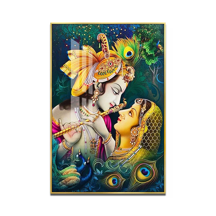 glass paintings of radha krishna outline