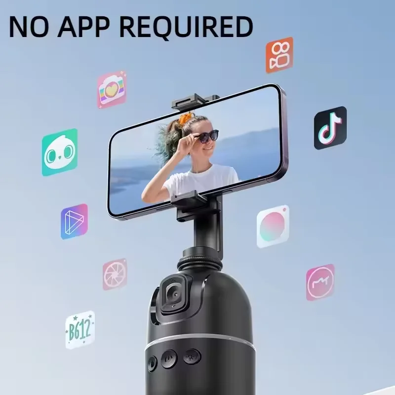 P03 360 Degree Intelligent AI Face Recognition Tracking No App Mobile Gimbal Stabilizer Camera Tripod Stand for Phone Desktop