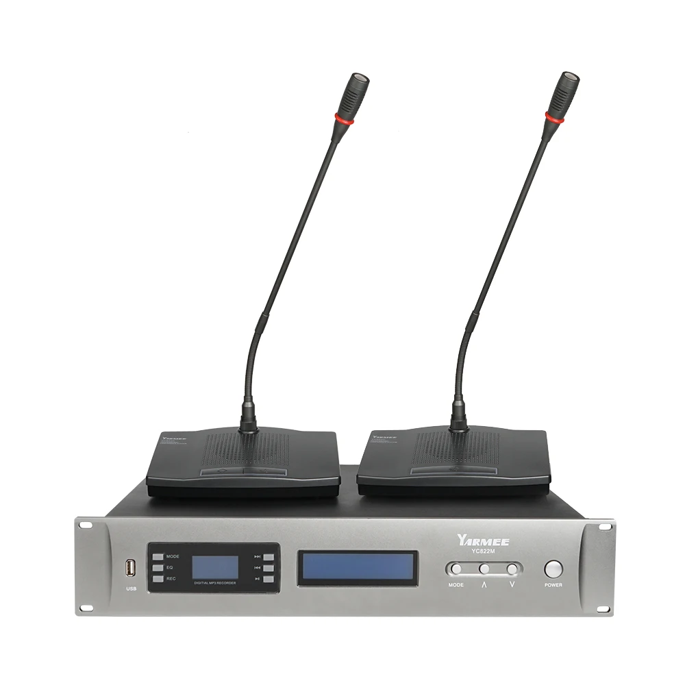For YARMEE Wired Audio Conference System Table Microphone with Built-In Speaker and Recording Feature