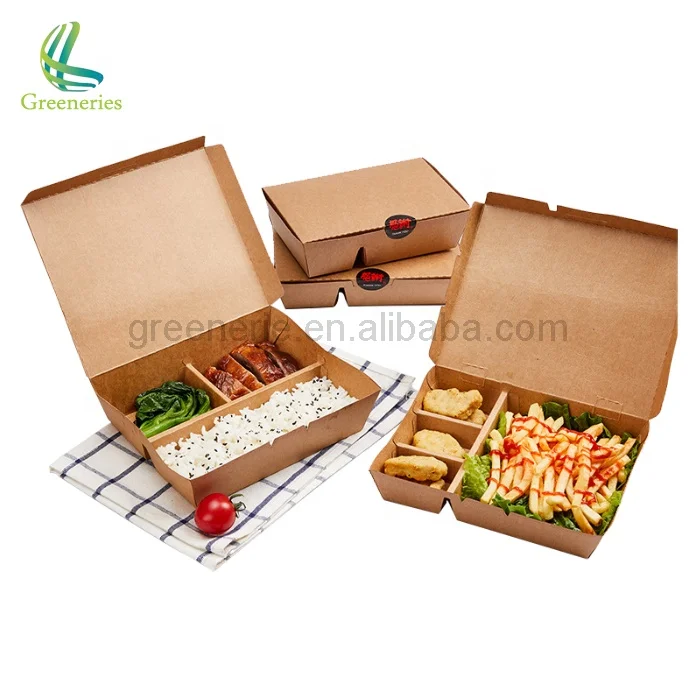 Greeneries Fast Food Meal Boxes Eco-Friendly Disposable