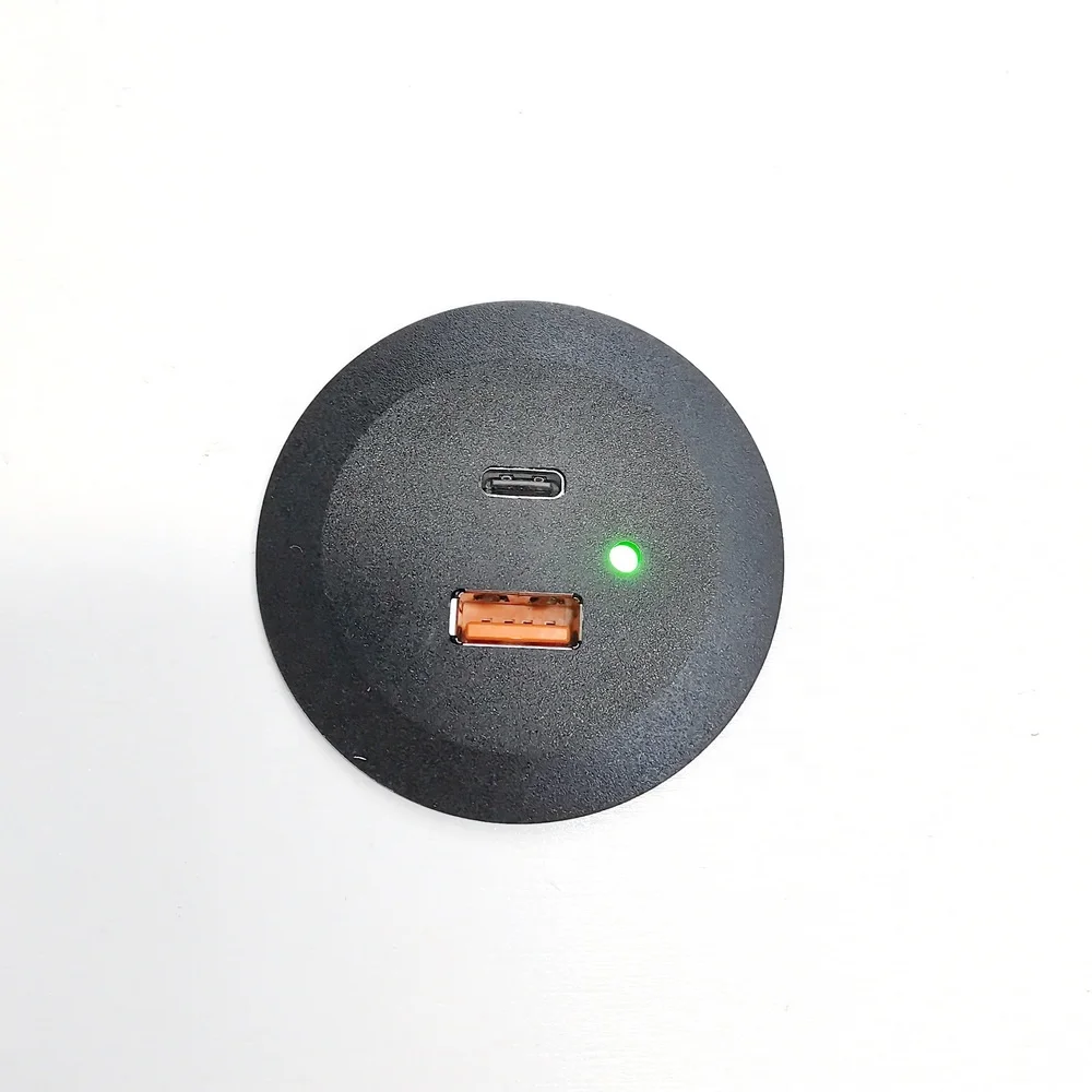 New Design Quick USB Outlet Multiprise USB Power Grommet with 18 W Cabinet USB Type C Plug Module