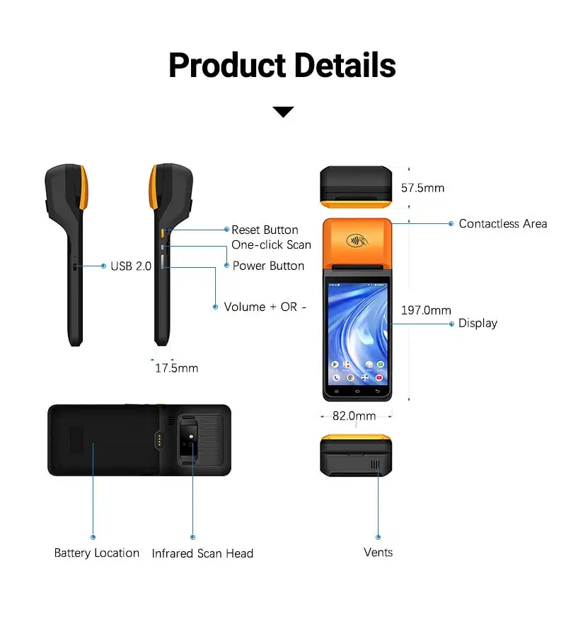 New Cheaper Pos Billing Machine Android 12 - 3GB+16GB