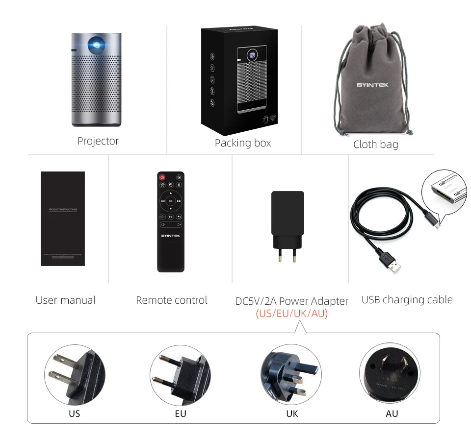 BYINTEK P7 モバイルプロジェクター BYINTEK P7 Mini LED Portable DLP Projector User Manual