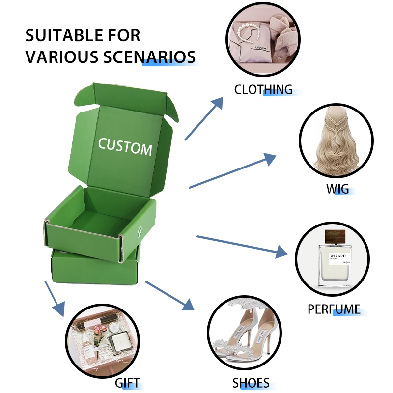 Scatole personalizzate in cartone ondulato: extra-large, colorate, a doppia faccia, in cartoncino bianco