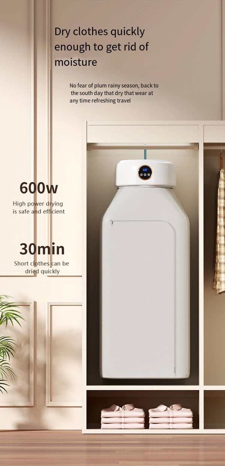 Clothes Dryer Electric Clothes Dryer Compact Foldable Mini Dryer Machine for Light Clothes