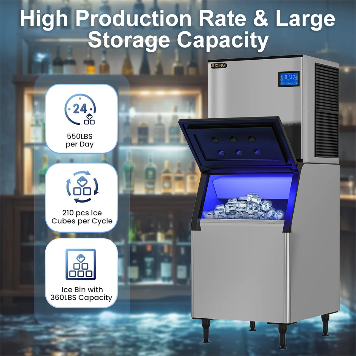 High Capacity  Ice Machine 172kg High Efficiency Best Selling Ice Factory Machine Plant Commercial Block Crystal Ice Maker