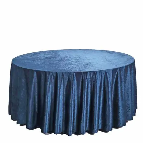 Wholesale High Quality Premium Velvet Round Tablecloth for Wedding Decoration Tablecloth Cover