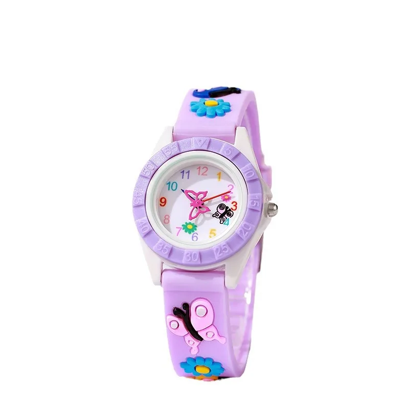 Charming Kids' Quartz Watch with Butterfly Design