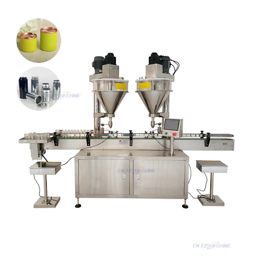 Full Automatic Auger Filling Machine for Milk Powder Durable Flour Sugar and Salt Powder Filling Bottling Machine Finishing Line