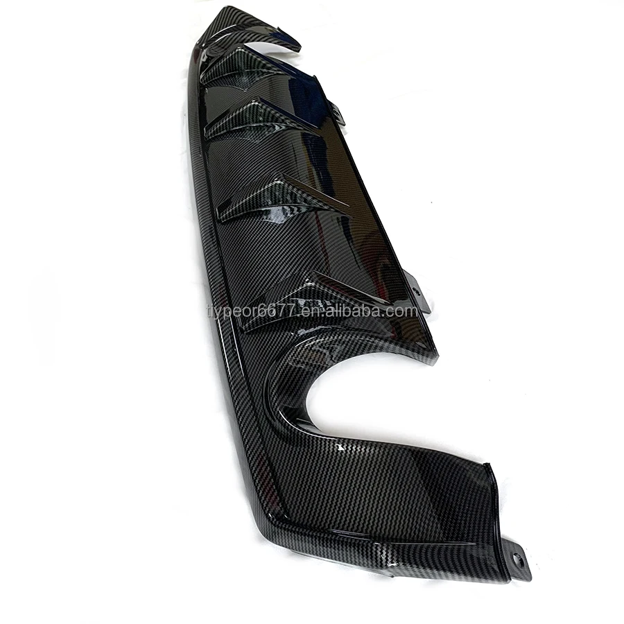 product tiypeor rear diffuser for infiniti q50 q50l 2014   2017 carbon look rear bumper lip diffuser rear tail diffuser spoiler body kit-8