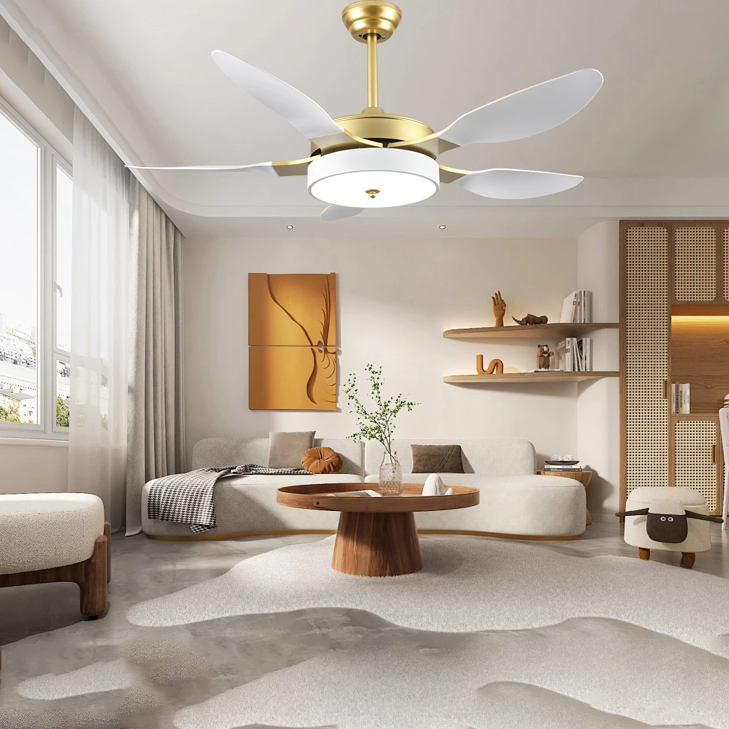 White Metal Classic HCA088 Chandelier Home Hotel Ceiling Fans with Remote Control