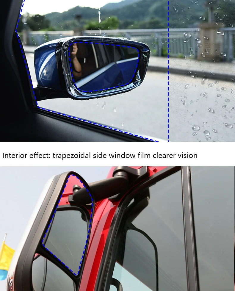 Anti Fog Car Mirror Window Clear Film Antir Rainproof Rearview Mirror Protective Film Waterproof