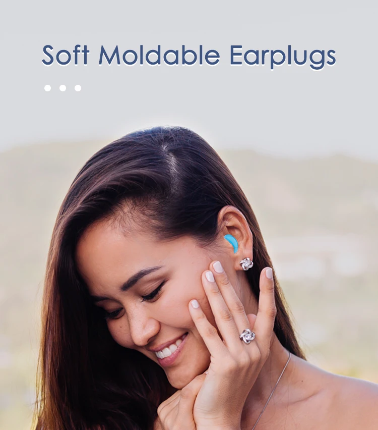 27db Ce En3522 Swimming Sleeping Soft Silicon Mud Earplugs 12pcs Hearing Protection Silicone