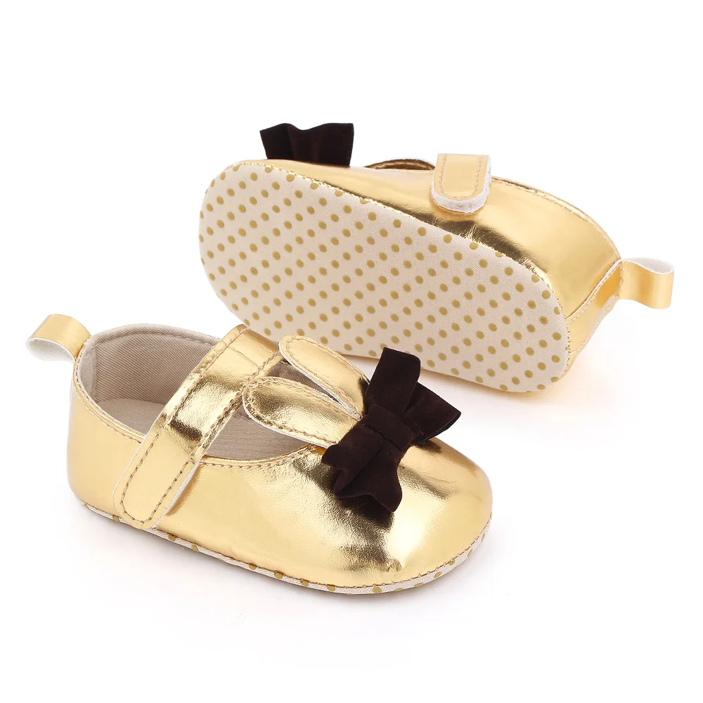 Lovely Girls Princess Shoes Cute Ears Bow-knot Walking Shoes Soft Sole Baby Shoes in First Walking manufacture