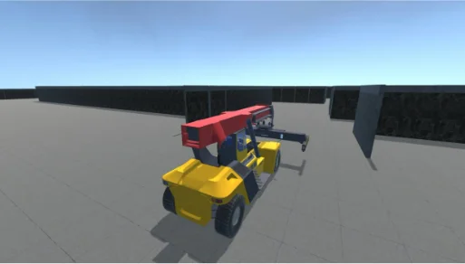 Heavy Equipment Port Reach Stacker Training Driving Simulator with CE
