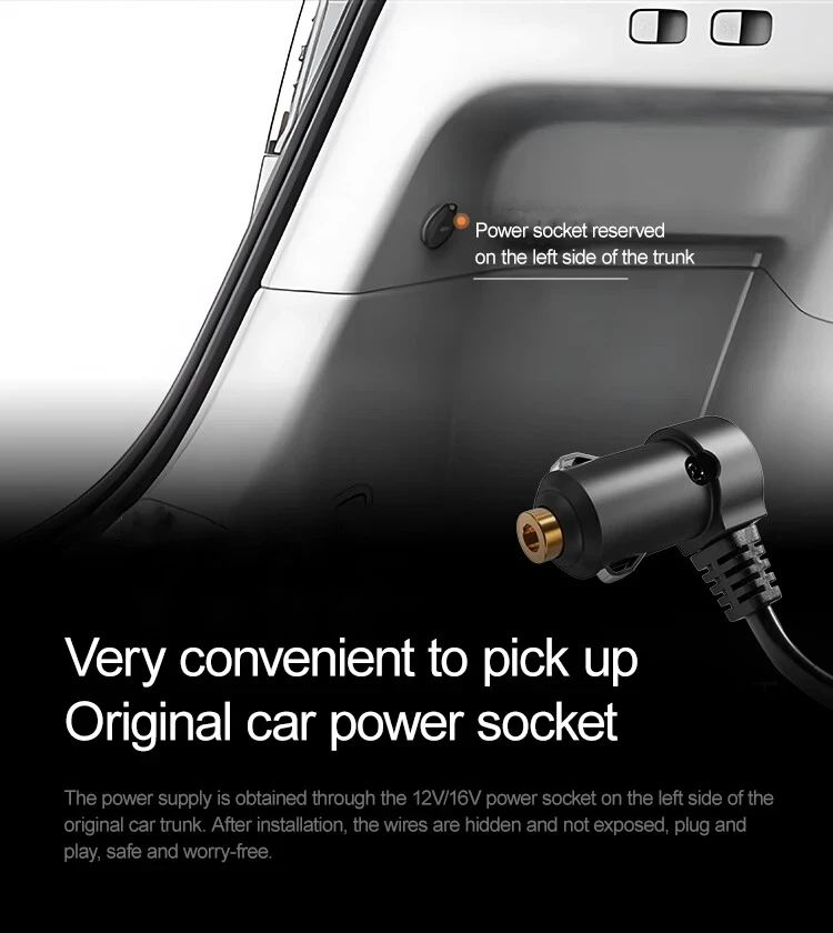 For Tesla Model Y Only 12 V  Car Fridge Portable Refrigerator High Grade Duel Zole